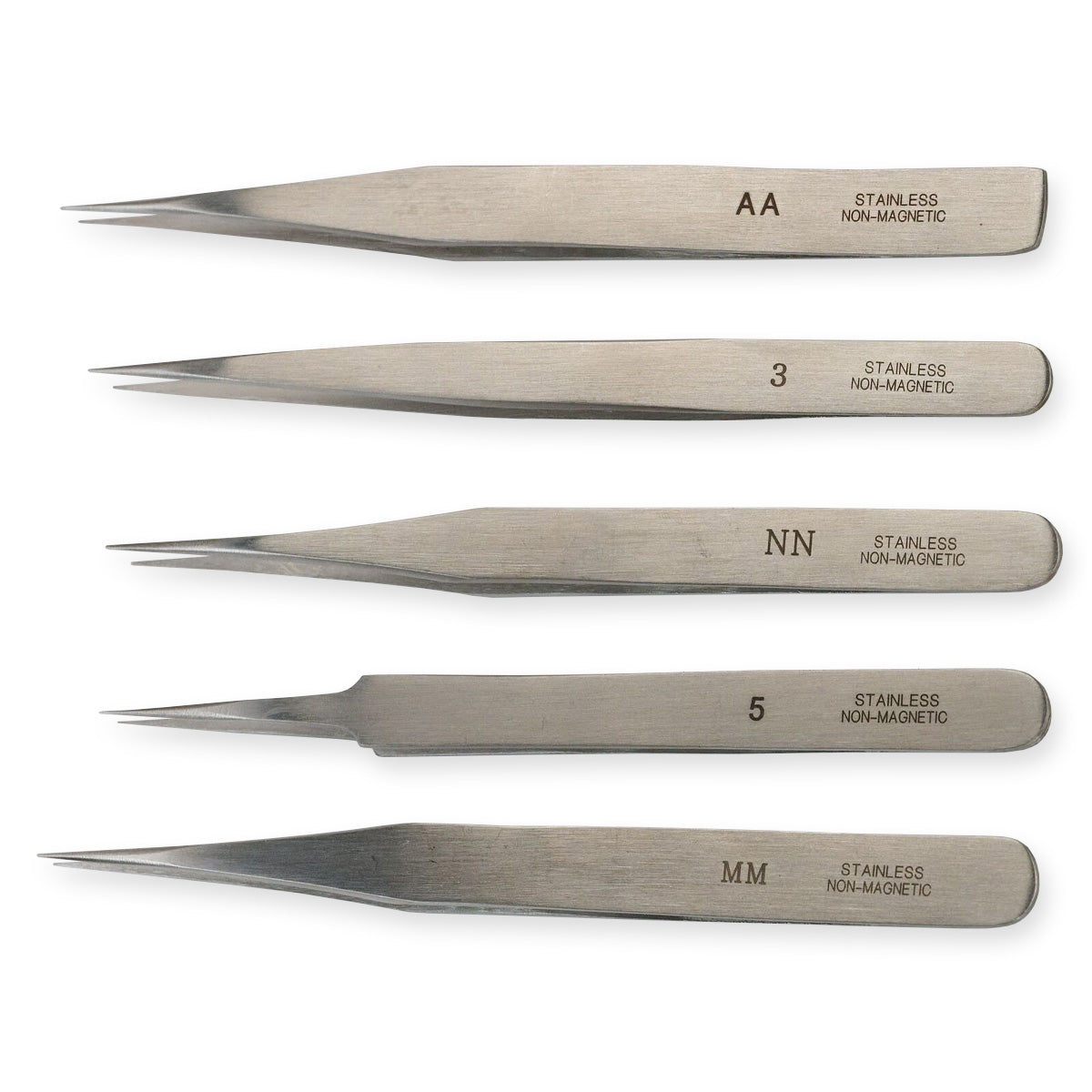 5x Tweezers Watch & Jewellery Craft Model Repair Watchmakers Tools Anti Magnetic